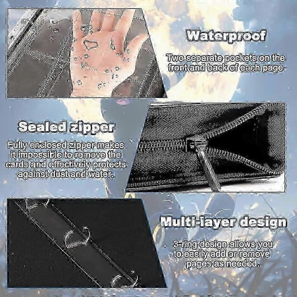 50 Sider 900 Lommer Scrapbook, Vanntett Kortbok, Samlekortalbum, Gave