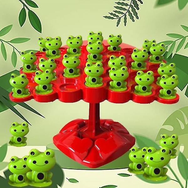Nyt pædagogisk Frog Balance Tree Legetøj Balance brætspil til børn, Frog Legetøj Taleskala Pædagogisk stilk læring
