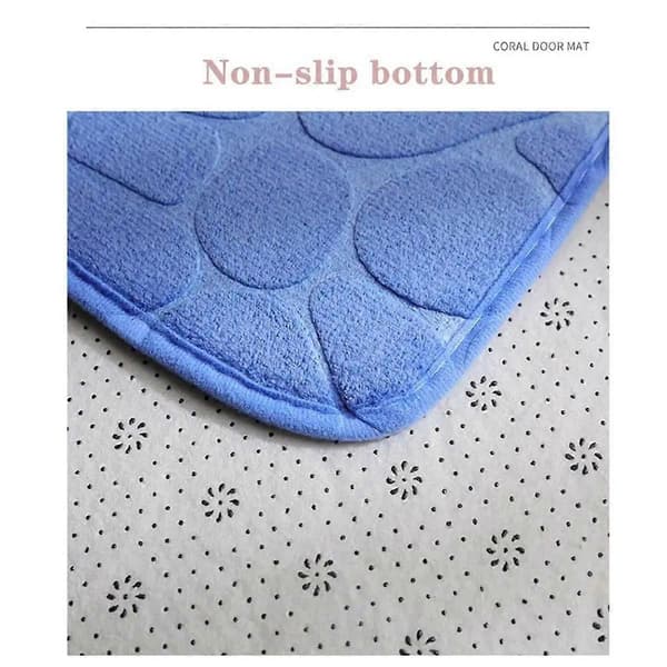 Badematte Cobblestone Baderomsteppe Vann Absorberende Badematter for Bad Maskinvaskbar Badematte