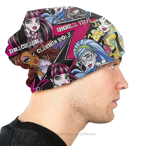 Hat Plakat Udendørs Kasketter Til Mænd Kvinder Monster High Dukke Skullies Beanies Ski Caps Bløde hætte hatte