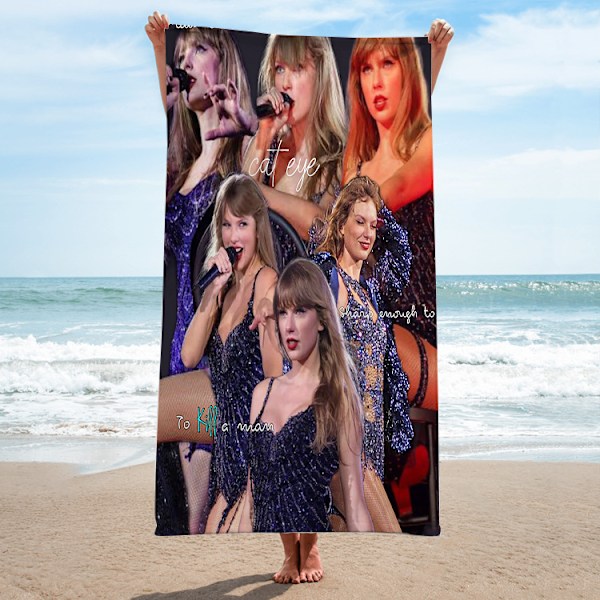 140x180cm Mikrofiber strandhandduk kändis omgivande rektangulär strandhandduk Taylor Swift sångare badhandduk handduk