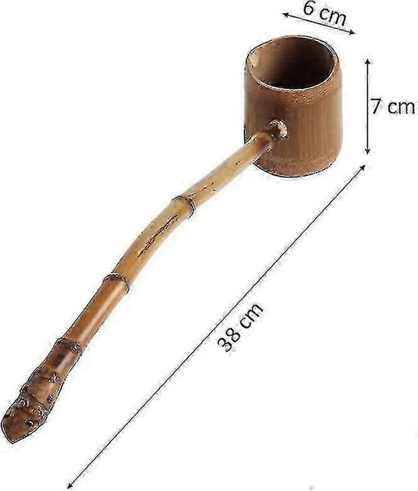 Japansk Stil Långskaftad Bambu Vattenkanna Vattendispenser För Hemträdgård Te-ceremoni