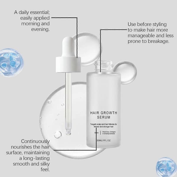 Hårväxtserum, närande hårbotten- och hårbehandling (30 ml) 2pcs