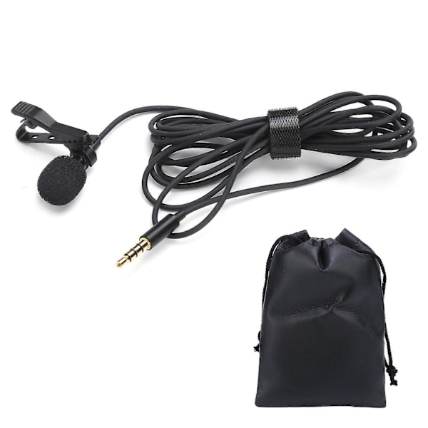Trådløs Lavalier Mikrofon Klips På Lapel Lav Mic Mini Bærbar Støjreducerende til Broadcasting