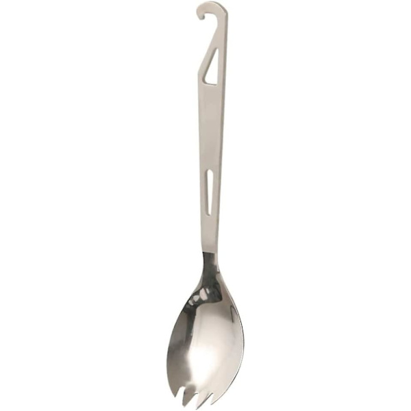 Multifunktionel Camping Spork Titanium Letvægts Ske Gaffel Med Flaskeåbner, Udforsk Camping Spisebestik Poleret 1 stk