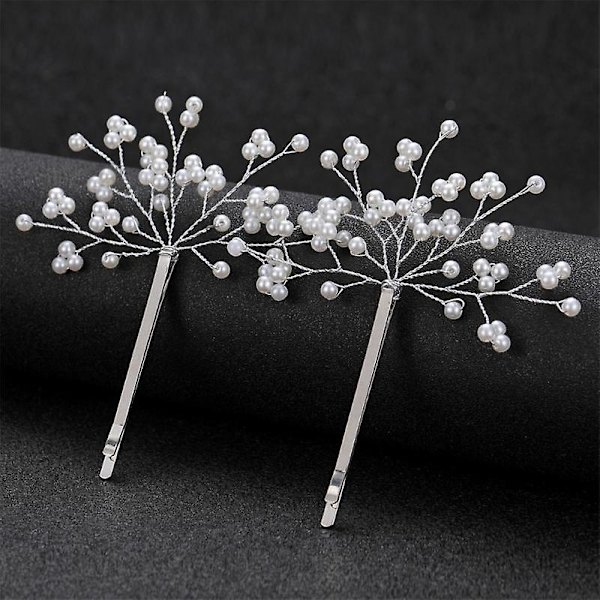 Bryllup Blomster Hårklemmer Hår Tilbehør Kvinder Mode Crystal Brud Hovedbeklædning Hårnål Perle Rhinestone Hovedbeklædning Piger Smykker