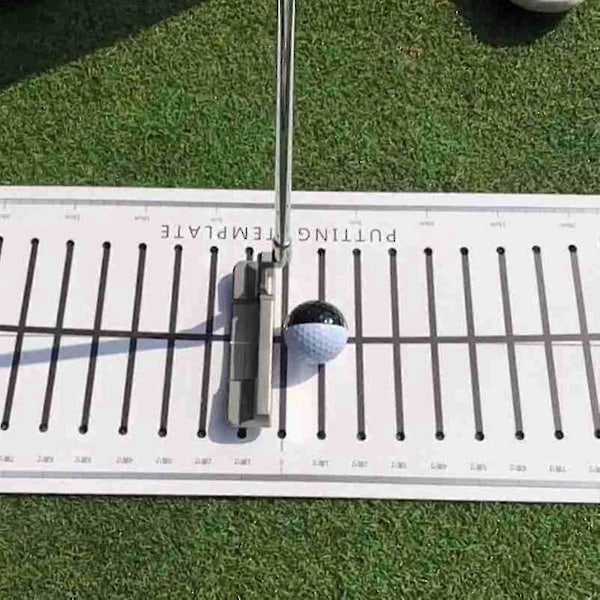 Golf Putter Putting Mat Træner Indendørs Putting Green Pad Udstyr Golf Hitting Sigte Linje Træning