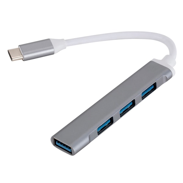 4-ports USB Hub Strømforsyning Ingen Ekstern Grå 1stk