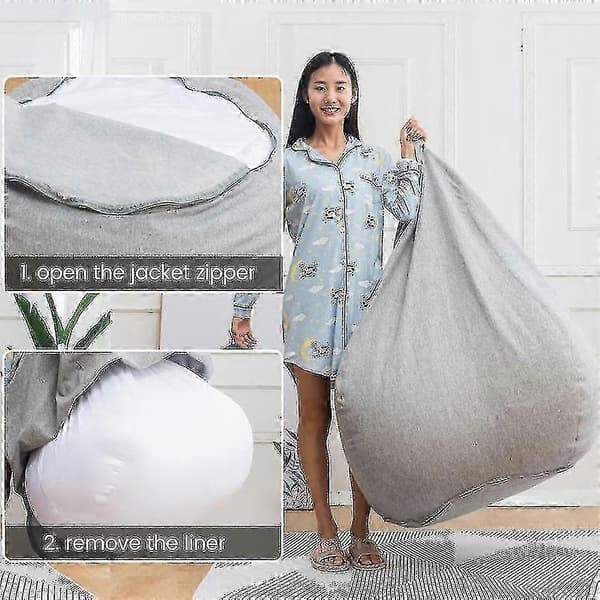 Ny Innerforing For Beanbagstol Coer Stor Enkel Rengjøring Sofasete