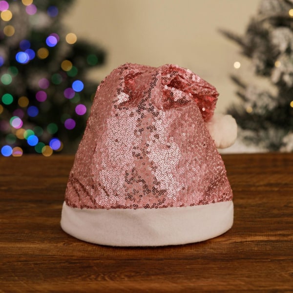 Christmas Clearance Pehmo joulupukin hattu, hauskat jouluhatut lapsille ja aikuisille jouluhattu, paljettityylinen joululomahattu, unisex Velvet Classic Sa