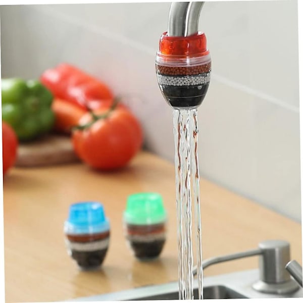 Kranfilter 3-pack, renare kranmonterad aktiverat kolfilter, köksredskap