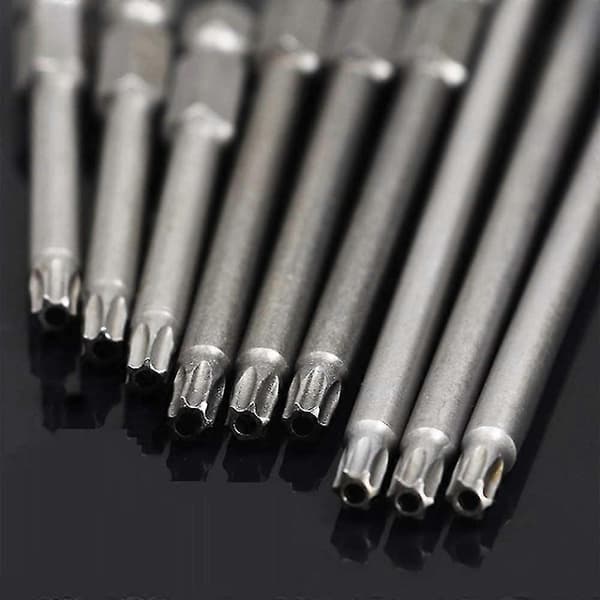 11 stycken 100mm S2 1/4 tum Torx skruvbits Precision Hex skaftborr