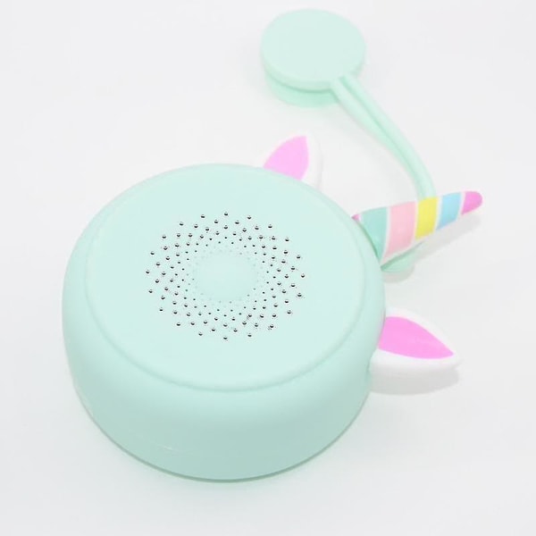 Bluetooth kaiutin Vaaleanpunainen Vedenpitävä, Yksisarvinen Cartoon Wireless-vihreä