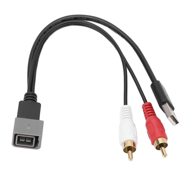 23cm/9.06in 8-polig Bilstereo USB RCA-adapterkabel Ersättning för Nissan Cube Juke Versa