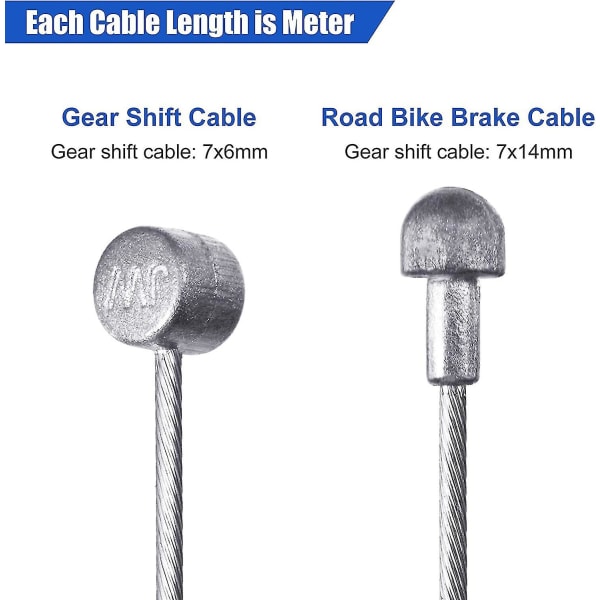 Universal Cykel Indre Bremsekabel Hussæt Udskiftning af cykelbremsekabel til mountainbike og landevejscykel