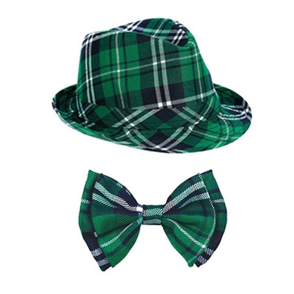 St. Patrick's Day Leprechaun Hat og slips sæt