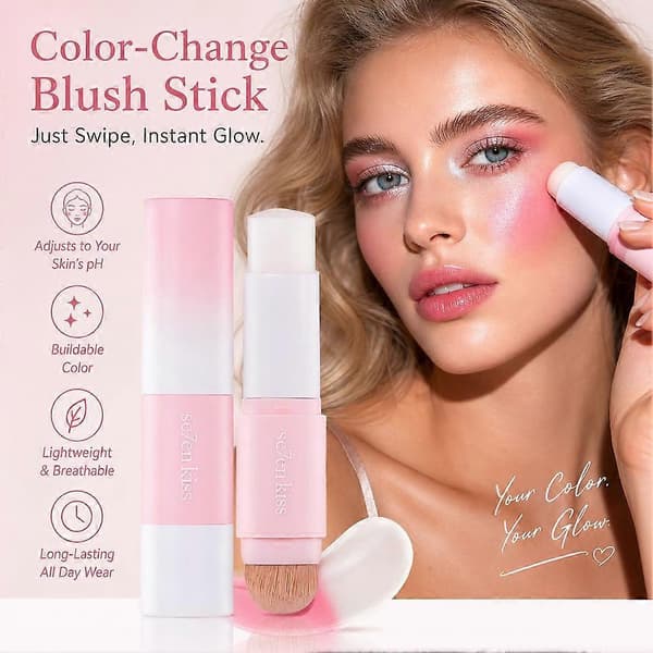 Multifunktionel Blush Stick, Farveskiftende Blush Stick Gold
