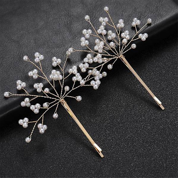 Bryllup Blomster Hårklemmer Hår Tilbehør Kvinder Mode Crystal Brud Hovedbeklædning Hårnål Perle Rhinestone Hovedbeklædning Piger Smykker