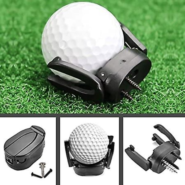 Mini sammenleggbar golf pick-up verktøy beskyttelse Putter Grip Svart Resirkuler Plast Claw Ball Gripper Ball Claw Putter Golf tilbehørsverktøy (3-pakning - svart)