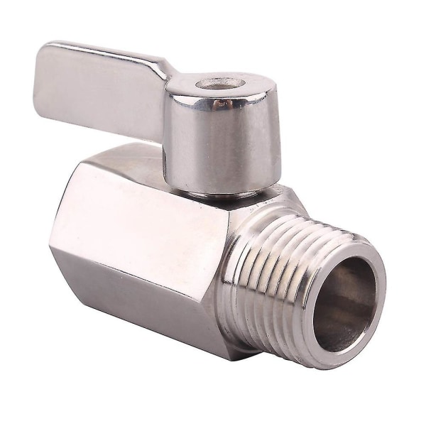 316 Rustfritt Stål Mini Kuleventil (1/2 Tomme Hunn X Hane) NPT-Gjenget, Vannstrømsregulatorhode C