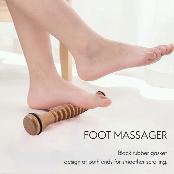 Fotmassager Instep Shaper Fotvals Träfotvals Avkoppling Tryckreducerare Solid