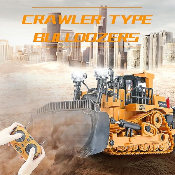 Fjernbetjening Bulldozer Legetøj 1:24 Rc Trucks Fjernbetjent gravemaskine til 4-15 års børnefødselsdag