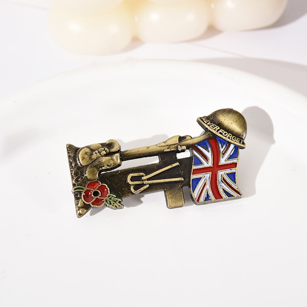 Bästa märket: Poppy Badge Brooch Minnesdagsmärke Militära Veteraner Kom ihåg Glöm aldrig