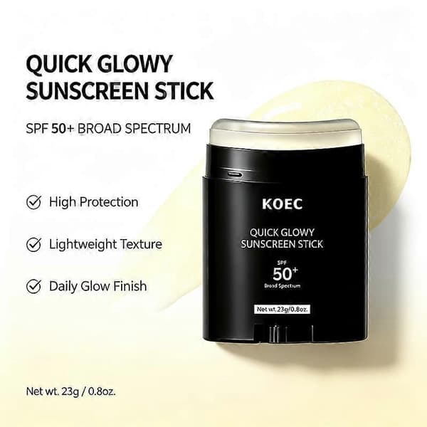 Solstift med Centella Asiatica og aloe-ekstrakt, letvægts solstift uden hvide mærker, 23 g 1pcs