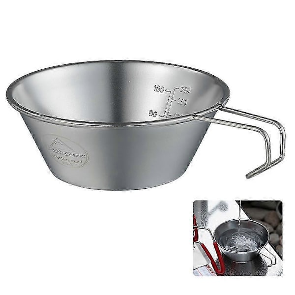 Campingkopp i rustfritt stål - Lett og kompakt kokekar, turkopp, kaffekopp, bolle