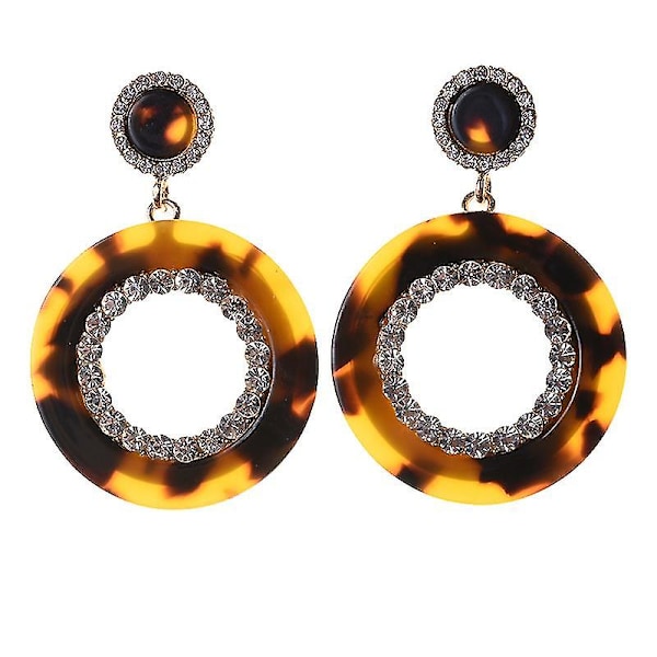 Jewelry Acrylic Dangle Earrings For Women Leopard Print G