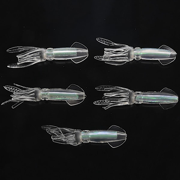 2 set glödande lysande silikon bläckfiskbeten mjuka bläckfisk kjol bete med mini bete bete set mino vib seq