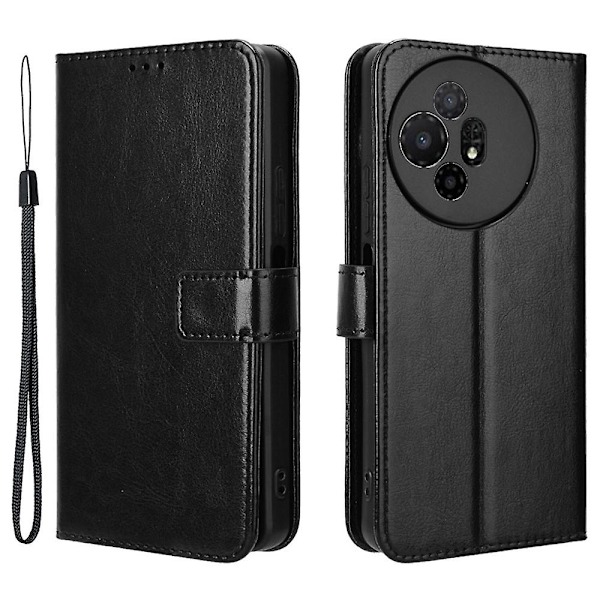 For TCL 50 XL 5G Case Crazy Horse Texture Leather Phone Cover Mobile Accessories Wholesale - Black