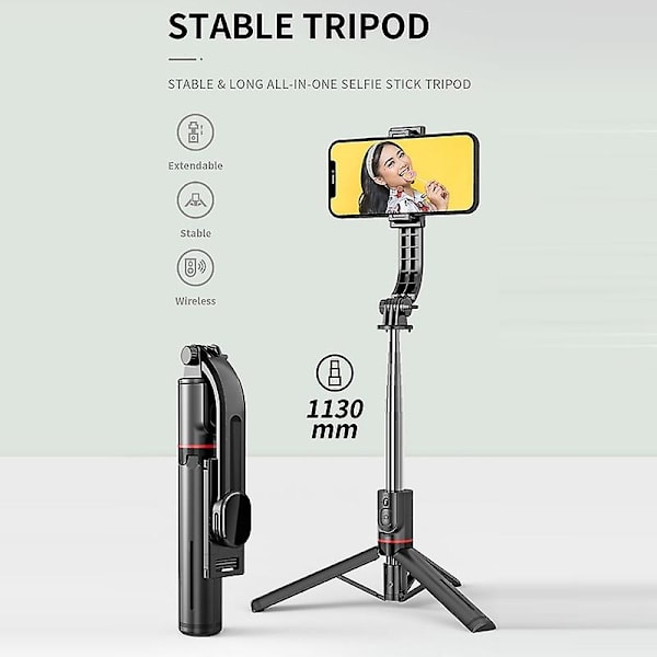 Bluetooth-jalusta Selfie Stick -puhelimenpidike L13