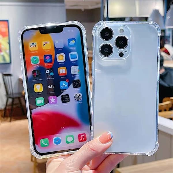 Transparent, förtjockat, stötsäkert telefonfodral för iPhone 17