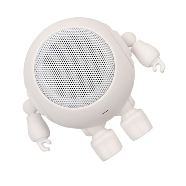 Portabel Bluetooth-högtalare Robotform Bluetooth 5.0 1000mAh Inbyggd Mikrofon Mini Trådlös Högtalare för Hem Utomhusfest Vit