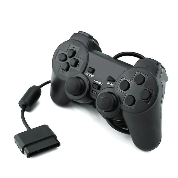 Ps2 handkontroll för Sony Playstation 2 Svart
