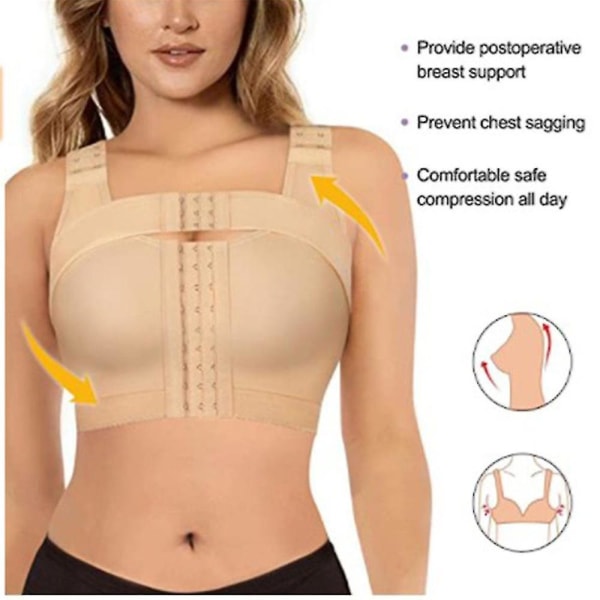 Women Front Closure Sports Bra Post Surgery Underwear Adjustable Shapewear With Breast Support