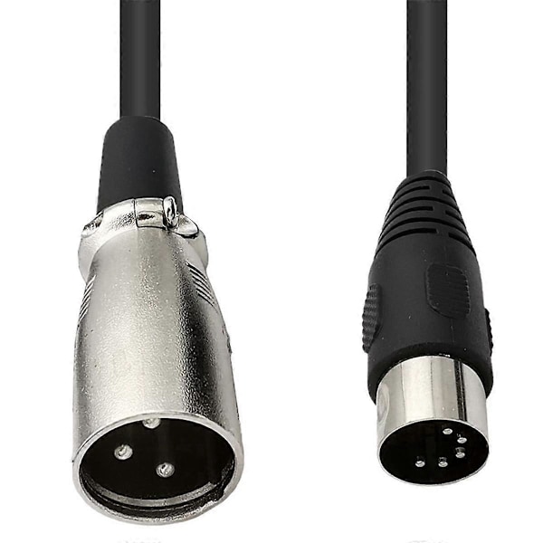 DIN 5-pin til XLR 3-pin lydkabel for matchende musikkinstrumenter eller kabler med MIDI eller XLR DIN 5P Ma