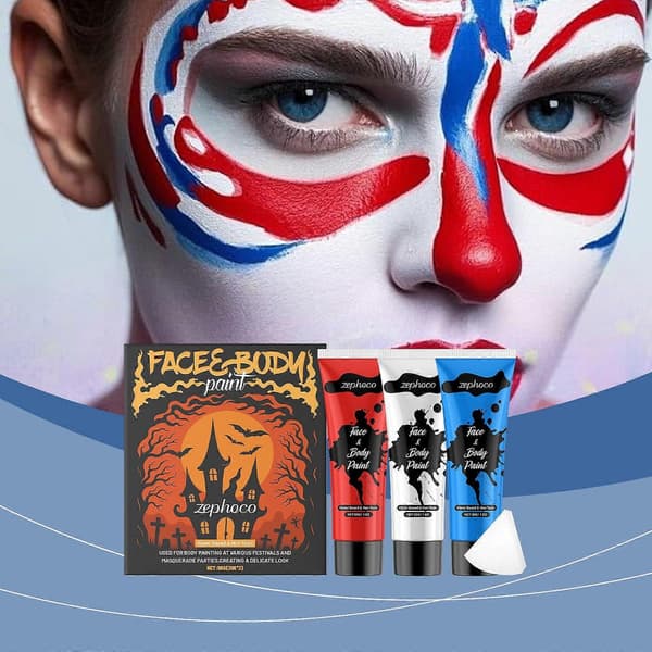 Ansigts- og kropsmaling sæt til Halloween maskeradefest