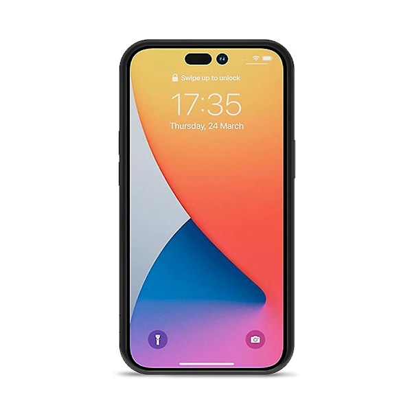 KSQ Style-C för iPhone 14 Pro - Skyddande baksida med kortplatser i belagd TPU