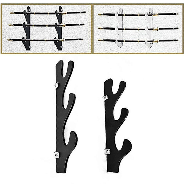 Akrylväggmonterad trelagers samuraisvärdsdisplayställ Ljussvärdsställ Samuraisvärdsställ,T