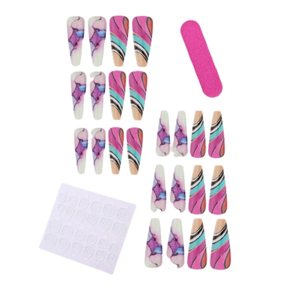 Delicate Pattern Artificial Nails Thin Full Cover Nail Ornament For Finger Nail Diy At Home