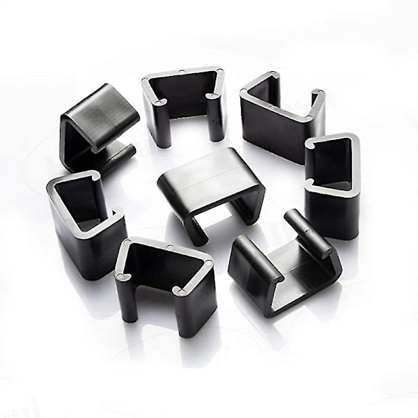 10 stk. utemøbelklips i rotting, møbelklips til sofa, til uteplass, hage, rotting, rotting, 5,25 cm - mxbc