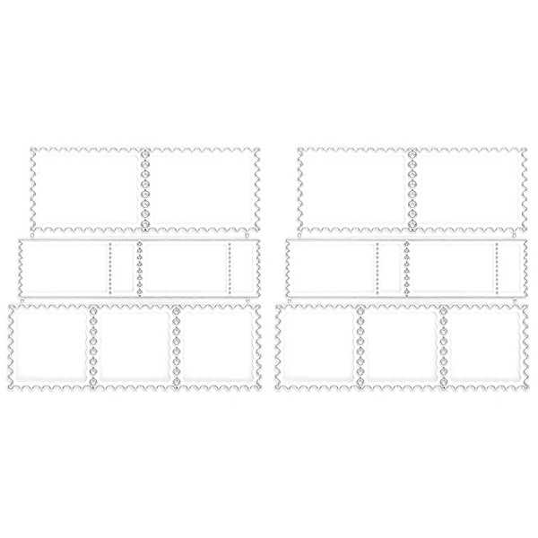 2 stk. Metal Skæreform Stencil Stempelramme DIY Scrapbooking Prægning Papirkort Skabelon YEMAA