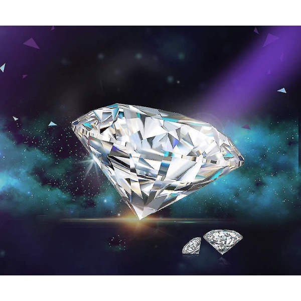 Stor krystaldiamant papirvægt med standjuveler Bryllupsdekorationer Centerpieces Home Decor 3,15 tommer (klar)