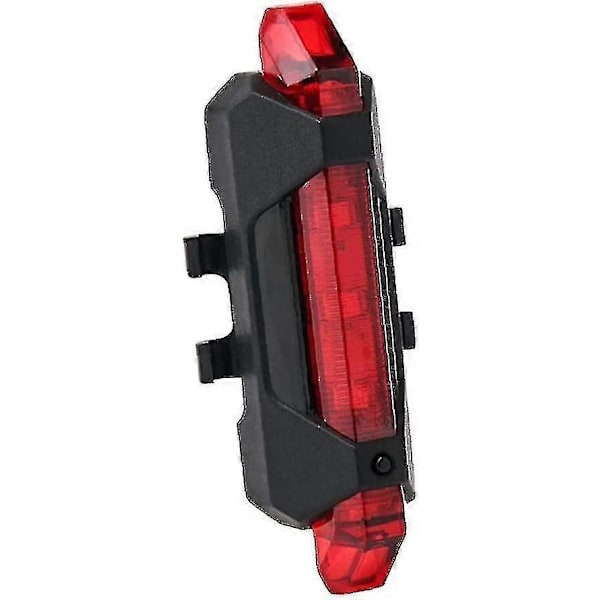 Baklykt for sykkel, LED, kraftig, USB-ladbare, vanntett, passer til baklys