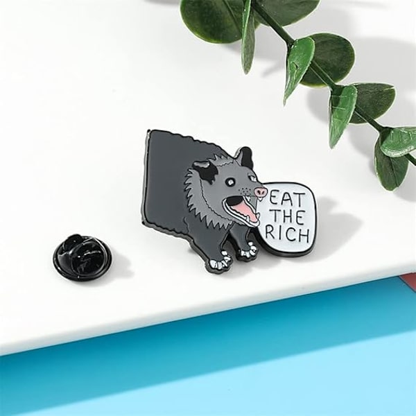 Ät Rik Opossum Emalj Stift Lapel Stift Badge Brosch Smycken Tillbehör Anime Emalj Stift Brosch Samling Set Lämplig för Kläder Väskor Ryggsäckar
