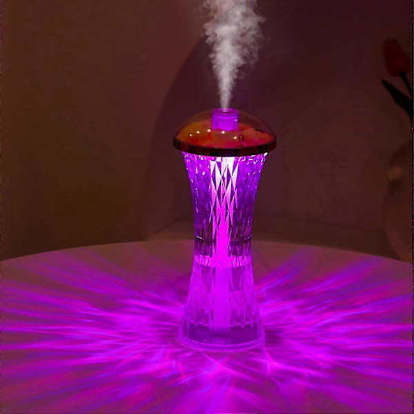 Ambient Lys Luftfugter Professionel Stille Farverig Belysning USB Skrivebords Luftfugter til Hjem Sovesal Soveværelse 320ml