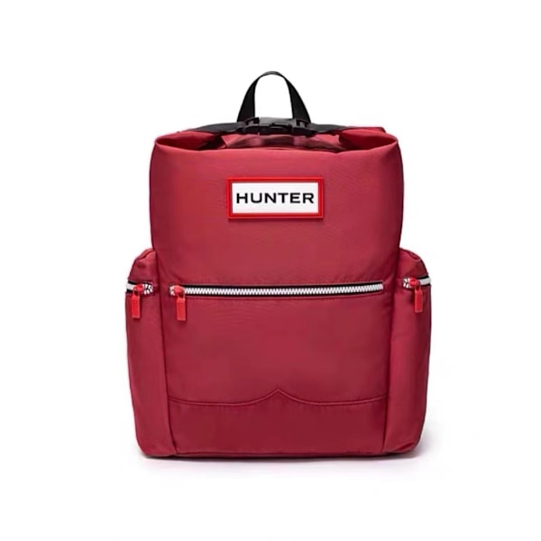 Hunter unisex ulkoilureppu koululaukku ylälukko nylon vedenpitävä matkustus vuoristoretkeilyreppu red