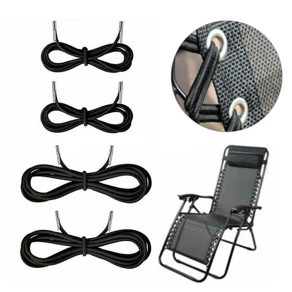 8 st hopfällbar stol solstol tillbehör elastisk snöre Bungee-XF14-